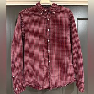 Red and black checkered button down - J Crew